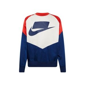 Nike Sportswear Mikina  krémová / tmavomodrá / červené