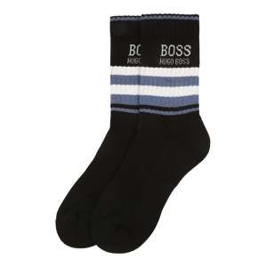BOSS Ponožky 'QS Rib Stripe'  svetlomodrá / čierna / biela
