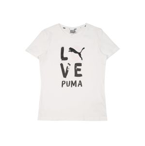 PUMA Funkčné tričko 'Alpha'  biela / čierna