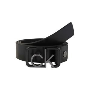 Calvin Klein Opasky 'ADJ SIGNATURE BUCKL'  čierna