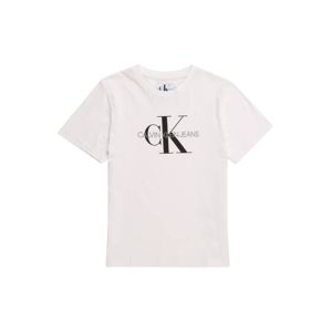 Calvin Klein Jeans Tričko 'MONOGRAM LOGO REGULAR TEE'  biela
