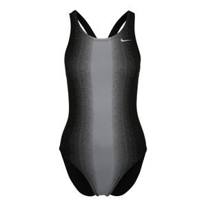 Nike Swim Badeanzug  sivá / čierna