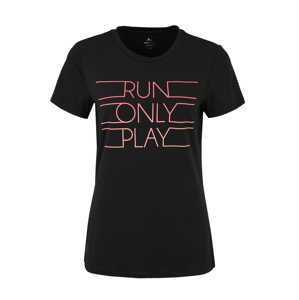 ONLY PLAY Funkčné tričko 'KAYLEE SLIM RUN SS TEE'  ružová / čierna