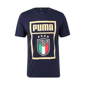 PUMA Sportshirt  tmavomodrá / zlatá