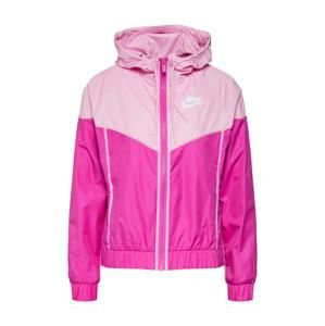 Nike Sportswear Prechodná bunda  ružová / ružová / biela