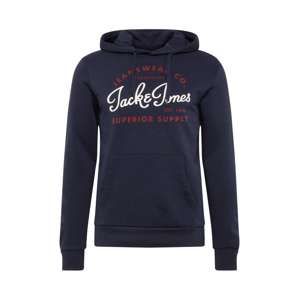 JACK & JONES Sweatshirt 'JJELOGO SWEAT HOOD 2 COL AW19 NOOS'  námornícka modrá