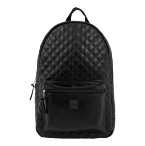 Urban Classics Batoh 'Diamond Quilt Leather Imitation Backpack'  čierna
