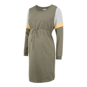 MAMALICIOUS Šaty  olivová / sivá melírovaná / žltá