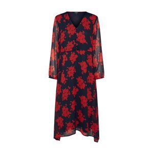 SOAKED IN LUXURY Košeľové šaty 'Evi Dress'  tmavomodrá / červené