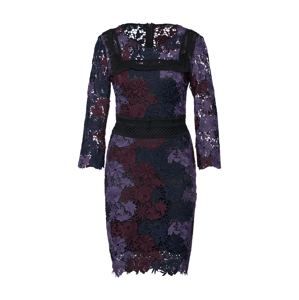 SET Kokteilové šaty  fialová / čierna