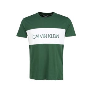 Calvin Klein Swimwear Tričko  biela / tmavozelená