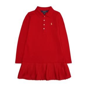 POLO RALPH LAUREN Šaty 'LS POLO DRS-DRESSES-KNIT'  červené
