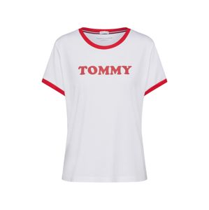 Tommy Hilfiger Underwear Tričká na spanie 'SS TEE SLOGAN'  svetločervená / biela
