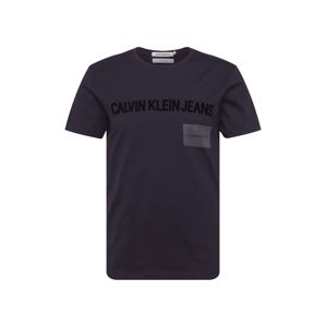 Calvin Klein Jeans Tričko 'MULTI INSTITUTIONAL BOX SLIM SS'  čierna