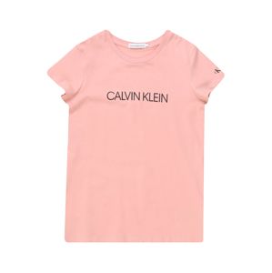 Calvin Klein Jeans Tričko 'INSTITUTIONAL'  čierna / svetloružová