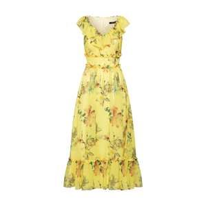 SWING Letné šaty  pastelovo žltá / zmiešané farby