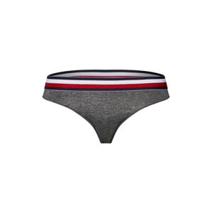Tommy Hilfiger Underwear Tangá 'Thong'  námornícka modrá / sivá melírovaná / ohnivo červená / biela