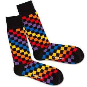 DillySocks Socken 'Rainbow Chess'  zmiešané farby