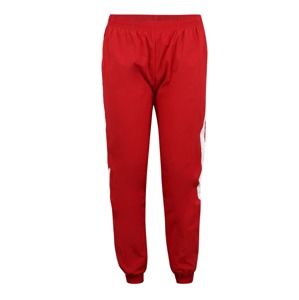 Urban Classics Curvy Nohavice 'Ladies Striped Crinkle Pants'  červená / biela
