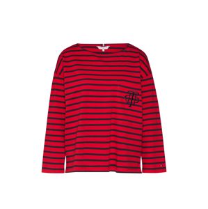 TOMMY HILFIGER Shirt 'Breton'  červené / tmavomodrá