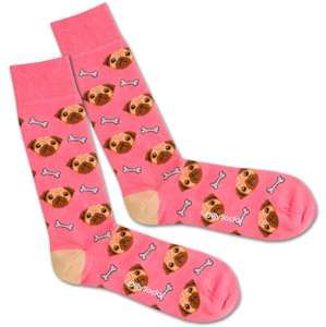 DillySocks Ponožky 'Dog Love'  hnedé / ružová / biela