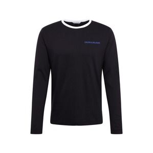 Calvin Klein Jeans Tričko ' Monogram Tape Black '  čierna / modré