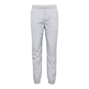 Nike Sportswear Nohavice 'M NSW VW SWOOSH WOVEN PANT'  sivá / biela / perlovo biela