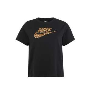 Nike Sportswear Tričko 'SS LA Plus'  zlatá / čierna