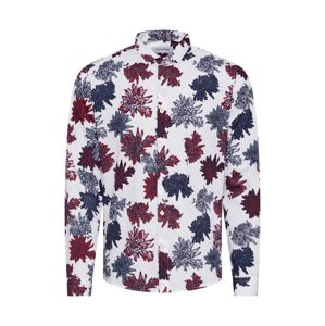 Lindbergh Košeľa 'Floral print shirt L/S'  vínovo červená