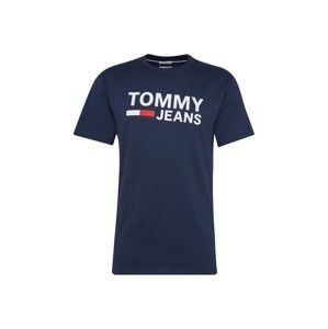 Tommy Jeans Tričko  tmavomodrá / červené / biela