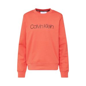 Calvin Klein Mikina 'CORE LOGO PRT SWEATSHIRT'  oranžovo červená