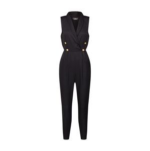 Missguided Overal 'Military Button Sleeveless Jumpsuit'  čierna