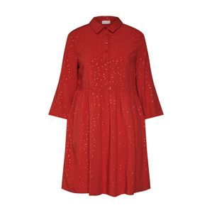VILA Košeľové šaty 'VIGIULIA 3/4 SHORT DRESS/1'  červené