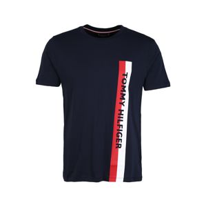 Tommy Hilfiger Underwear Krátke pyžamo ' Crew Neck '  biela / tmavomodrá / červené