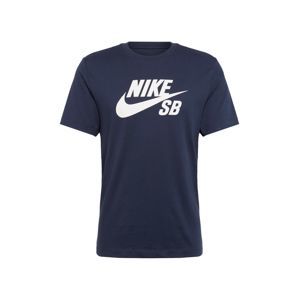 Nike SB Tričko  tmavomodrá / biela
