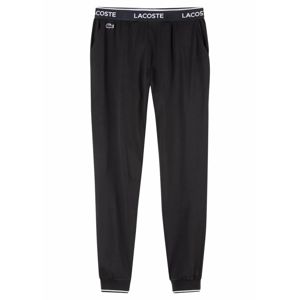 LACOSTE Pyžamové nohavice 'Loungewear'  biela / čierna