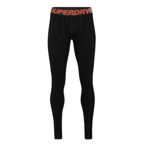 Superdry Snow Športové nohavičky 'CARBON BASELAYER LEGGING'  čierna