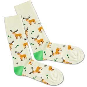 DillySocks Ponožky 'Deer Pack'  hnedé / mätová