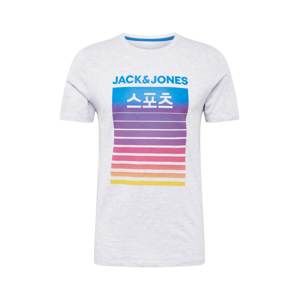JACK & JONES Tričko 'RAUL'  svetlosivá / zmiešané farby