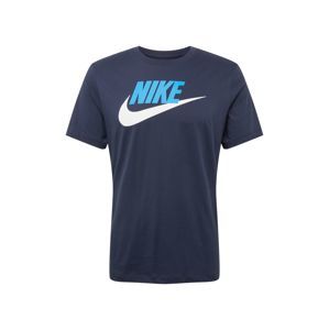 Nike Sportswear Tričko  nebesky modrá / tmavomodrá / biela