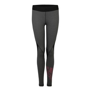 ADIDAS PERFORMANCE Športové nohavice  čierna / sivá melírovaná / ružová