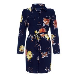 Mela London Letné šaty 'FLORAL PRINT SHIRT DRESS'  zmiešané farby / oranžová / čierna