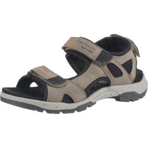 TOM TAILOR Trekingové sandále  farby bahna / čierna