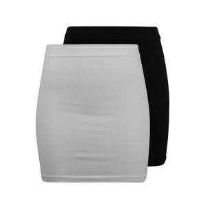 MAMALICIOUS Formujúce nohavičky 'MLCARA COTTON BUMPBAND 2-PACK O.'  čierna / biela