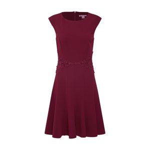 Anna Field Letné šaty 'Jersey Dress with Lace Belt and Flared Skirt'  vínovo červená