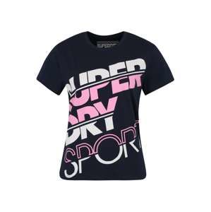 Superdry Funkčné tričko 'SPORT BREAKER TEE'  námornícka modrá / ružová