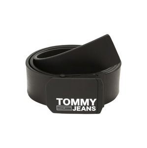 Tommy Jeans Opasky 'TJM PLAQUE LEATHER BELT 4.0'  čierna