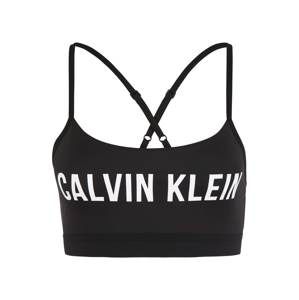Calvin Klein Performance Športová podprsenka 'ADJUSTABLE SPORTS BRA LOGO'  čierna / biela