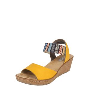 RIEKER Sandále  žlté / zmiešané farby