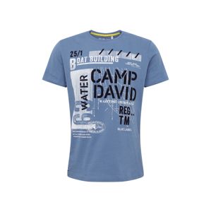 CAMP DAVID Tričko  nebesky modrá / čierna / biela